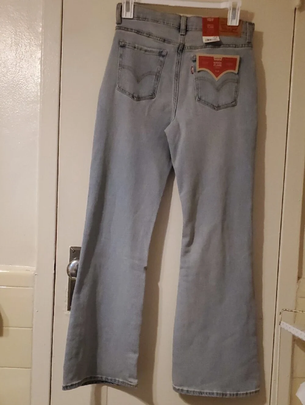 Levi's Girl's Youth Baggy Flare Jeans Distressed Stretch - Size 16 REG